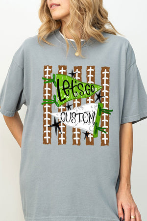 Personalized Touchdown Cheers Comfort Colors Adult Ring-Spun Cotton Tee *Enter Custom Text - Wholesale Accessory Market