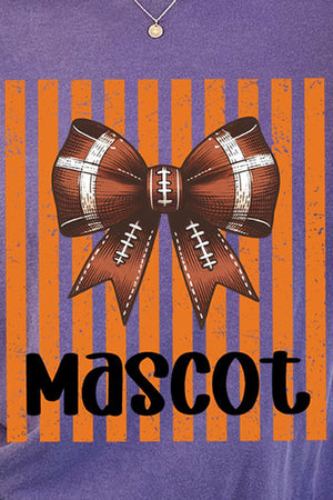 Personalized Orange Varsity Bow Comfort Colors Adult Ring-Spun Cotton Tee *Enter Mascot Name - Wholesale Accessory Market