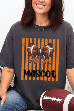 Personalized Orange Varsity Bow Comfort Colors Adult Ring-Spun Cotton Tee *Enter Mascot Name - Wholesale Accessory Market