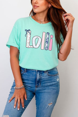 Gingham Garden Custom Name Comfort Colors Adult Ring - Spun Cotton Tee *Personalize Your Name - Wholesale Accessory Market