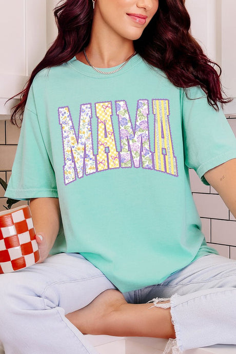 Personalized Purple Scalloped Mom Name Comfort Colors Adult Ring - Spun Cotton Tee - Wholesale Accessory Market