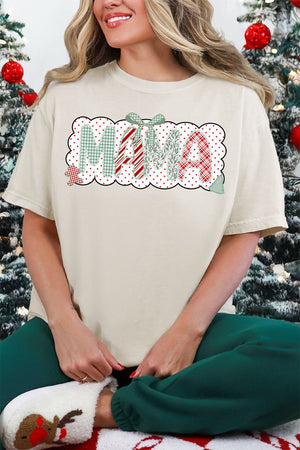Green And Gingham Christmas Custom Name Comfort Colors Adult Ring - Spun Cotton Tee *Personalize Your Name - Wholesale Accessory Market
