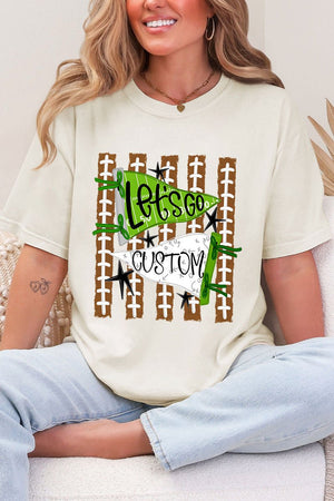 Personalized Touchdown Cheers Comfort Colors Adult Ring-Spun Cotton Tee *Enter Custom Text - Wholesale Accessory Market