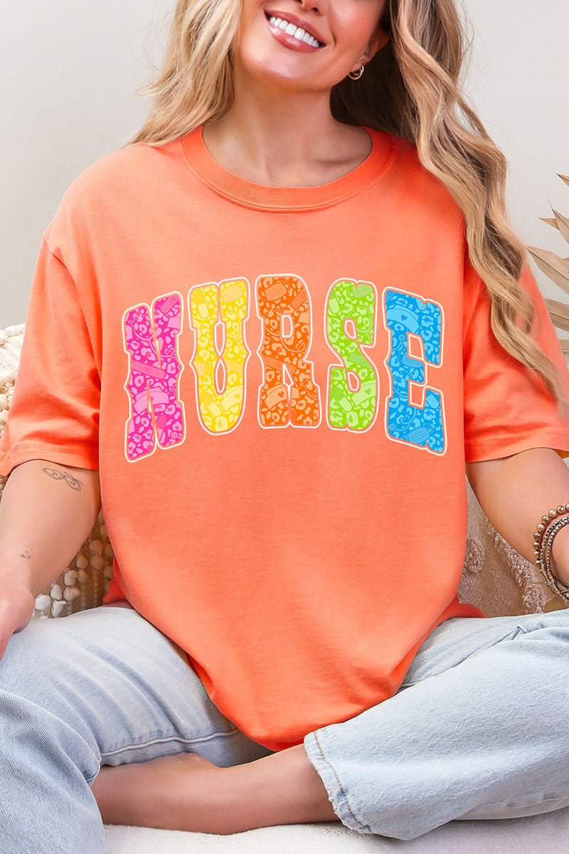 Personalized Neon Care Crew Comfort Colors Adult Ring - Spun Cotton Tee *Choose Title - Wholesale Accessory Market