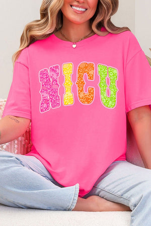 Personalized Neon Care Crew Comfort Colors Adult Ring - Spun Cotton Tee *Choose Title - Wholesale Accessory Market
