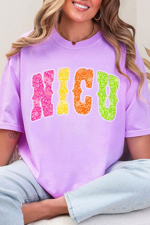 Personalized Neon Care Crew Comfort Colors Adult Ring - Spun Cotton Tee *Choose Title - Wholesale Accessory Market