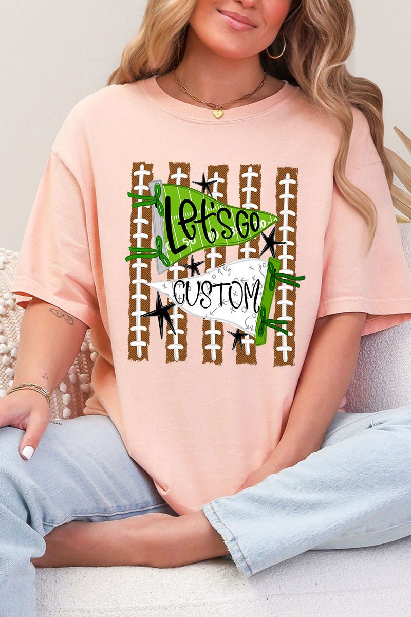 Personalized Touchdown Cheers Comfort Colors Adult Ring-Spun Cotton Tee *Enter Custom Text - Wholesale Accessory Market