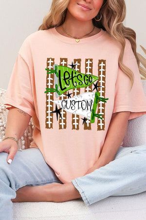 Personalized Touchdown Cheers Comfort Colors Adult Ring-Spun Cotton Tee *Enter Custom Text - Wholesale Accessory Market