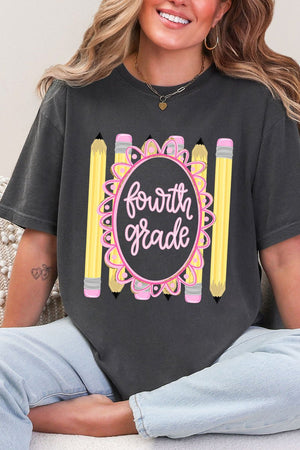 Pencil Perfect: Grade School Collection Comfort Colors Adult Ring-Spun Cotton Tee *Choose Your Grade - Wholesale Accessory Market