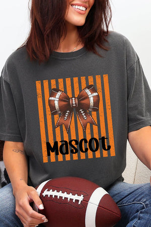 Personalized Orange Varsity Bow Comfort Colors Adult Ring-Spun Cotton Tee *Enter Mascot Name - Wholesale Accessory Market