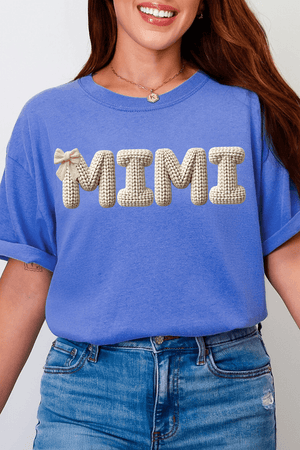White Faux Knitted Custom Name Comfort Colors Adult Ring - Spun Cotton Tee *Personalize Your Name - Wholesale Accessory Market
