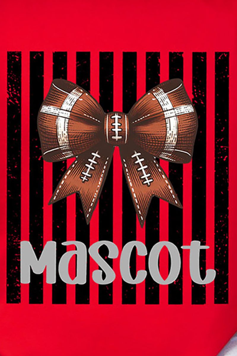 Personalized Black Varsity Bow Comfort Colors Adult Ring-Spun Cotton Tee *Enter Mascot Name - Wholesale Accessory Market