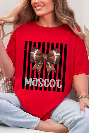 Personalized Black Varsity Bow Comfort Colors Adult Ring-Spun Cotton Tee *Enter Mascot Name - Wholesale Accessory Market