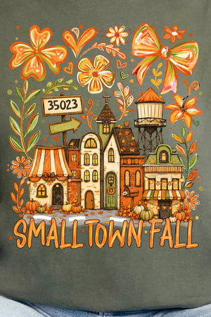 Personalized Small Town Fall Comfort Colors Adult Ring-Spun Cotton Tee *Enter Zip Code - Wholesale Accessory Market