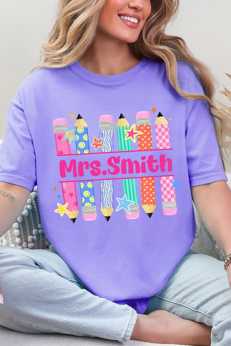 Personalized Pencil Party Comfort Colors Adult Ring-Spun Cotton Tee - Wholesale Accessory Market