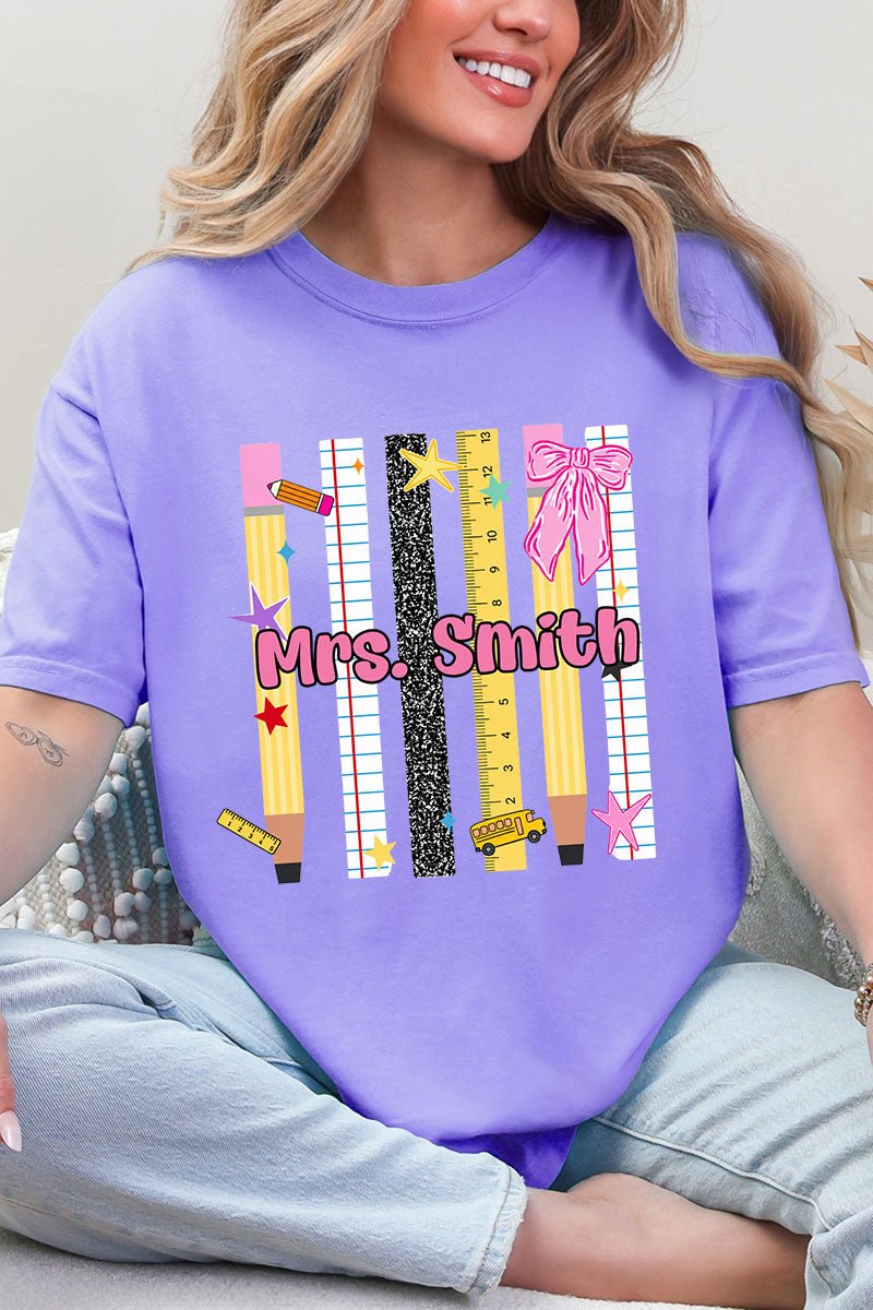 Personalized Teachers Rule Comfort Colors Adult Ring-Spun Cotton Tee - Wholesale Accessory Market