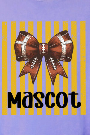 Personalized Yellow Gold Varsity Bow Comfort Colors Adult Ring-Spun Cotton Tee *Enter Mascot Name - Wholesale Accessory Market