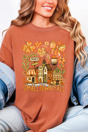 Personalized Small Town Fall Comfort Colors Adult Ring-Spun Cotton Tee *Enter Zip Code - Wholesale Accessory Market