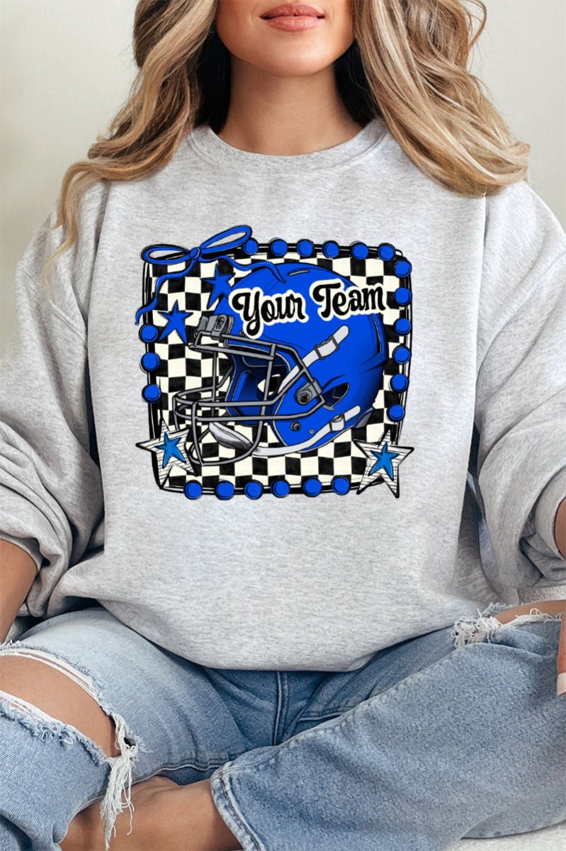 Doodle Royal Football Pride Heavy - weight Crew Sweatshirt *Personalize Your Team Name - Wholesale Accessory Market