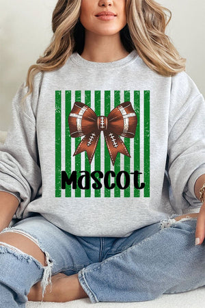 Personalized Green Varsity Bow Heavy Blend Crew Sweatshirt *Enter Mascot Name - Wholesale Accessory Market