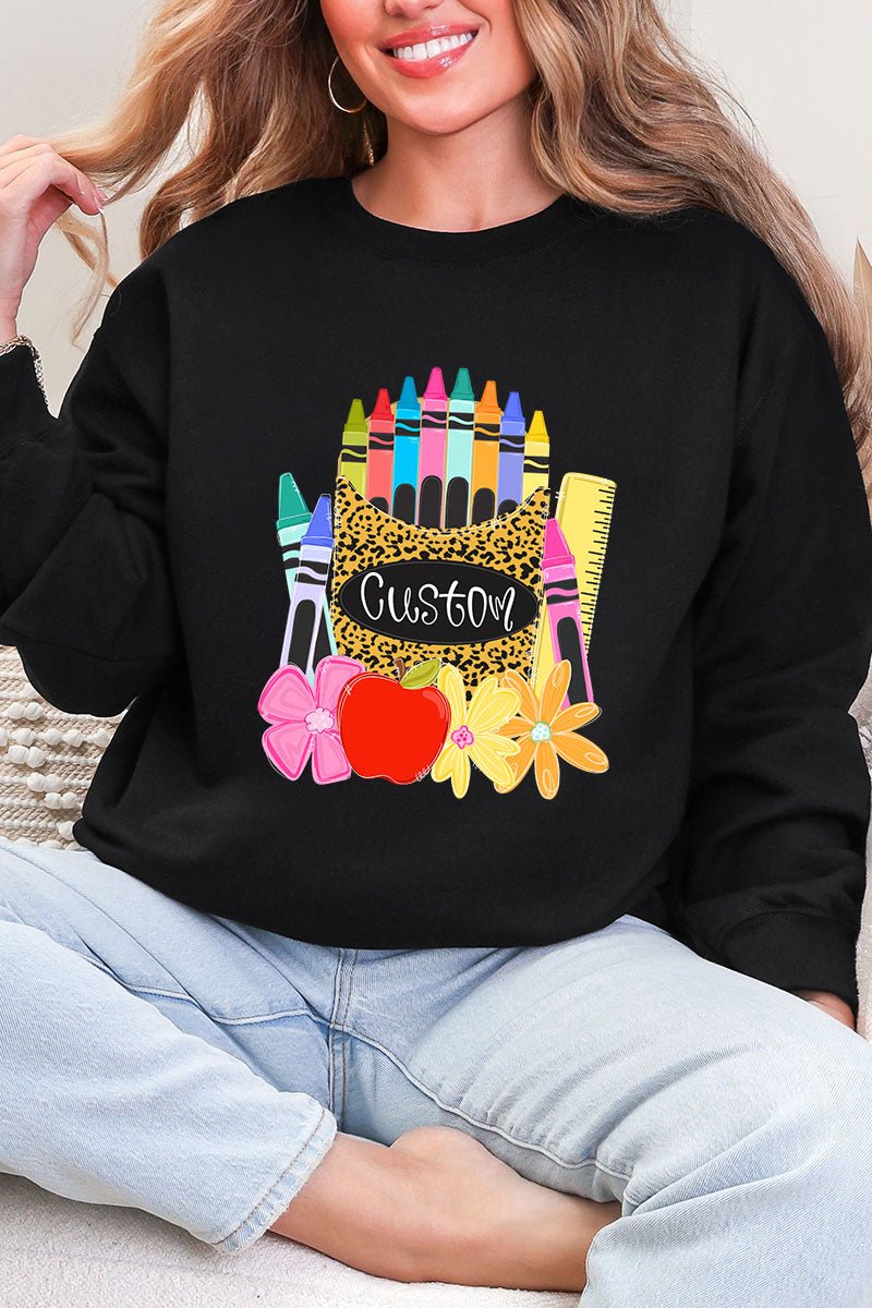 Personalized Teaching In Full Color Heavy Blend Crew Sweatshirt *Enter Your Name - Wholesale Accessory Market