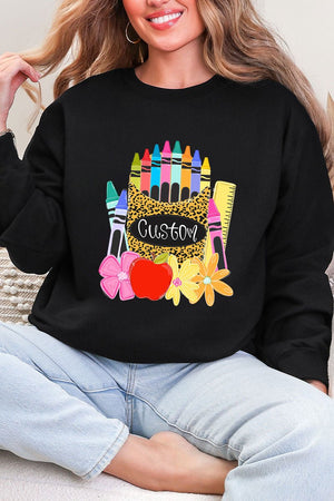 Personalized Teaching In Full Color Heavy Blend Crew Sweatshirt *Enter Your Name - Wholesale Accessory Market