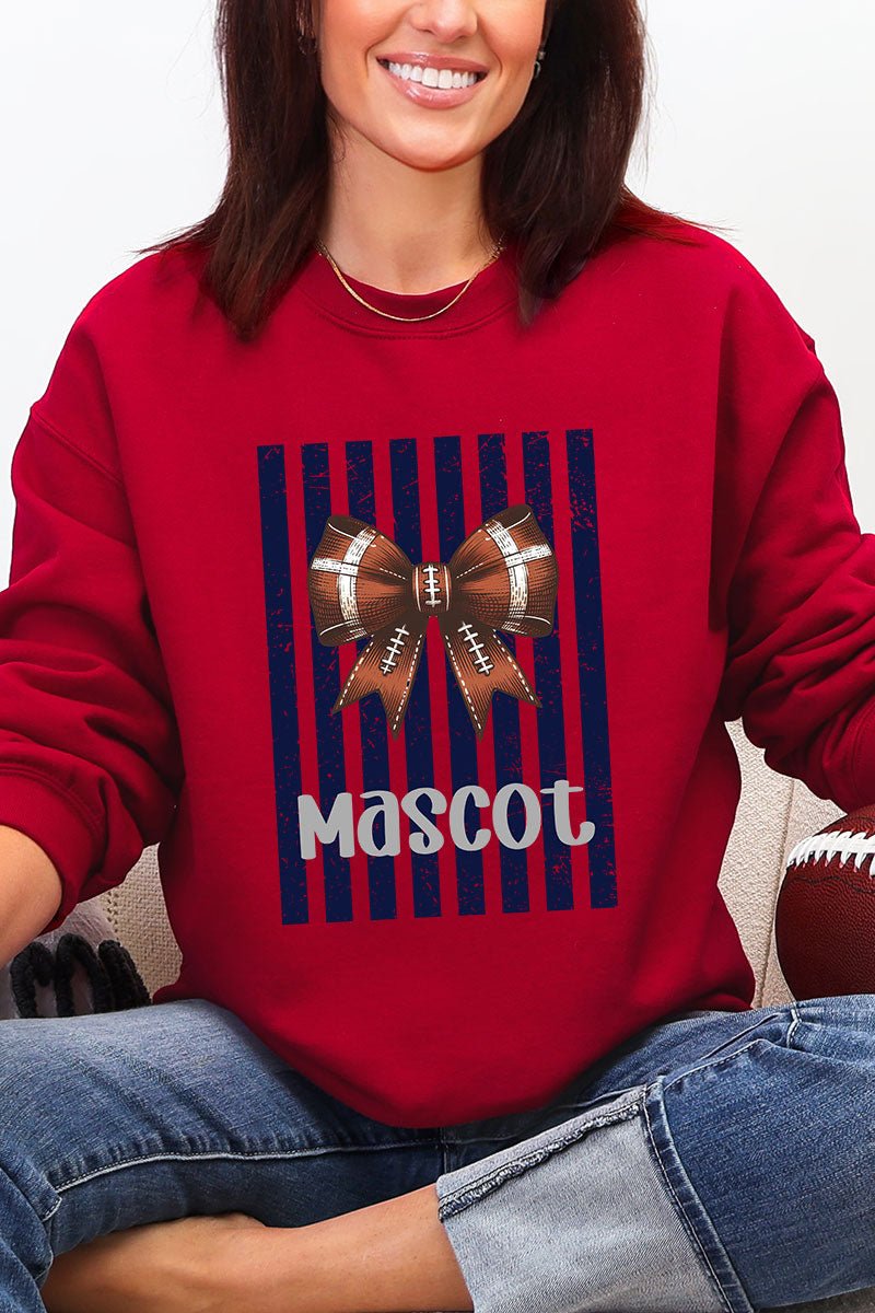 Personalized Navy Varsity Bow Heavy Blend Crew Sweatshirt - Wholesale Accessory Market