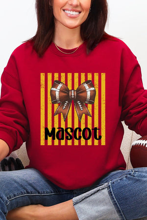 Personalized Yellow Gold Varsity Bow Heavy Blend Crew Sweatshirt *Enter Mascot Name - Wholesale Accessory Market
