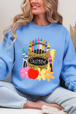 Personalized Teaching In Full Color Heavy Blend Crew Sweatshirt *Enter Your Name - Wholesale Accessory Market