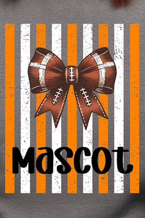 Personalized Fiery Orange & White Varsity Bow Heavy Blend Crew Sweatshirt *Enter Mascot Name - Wholesale Accessory Market