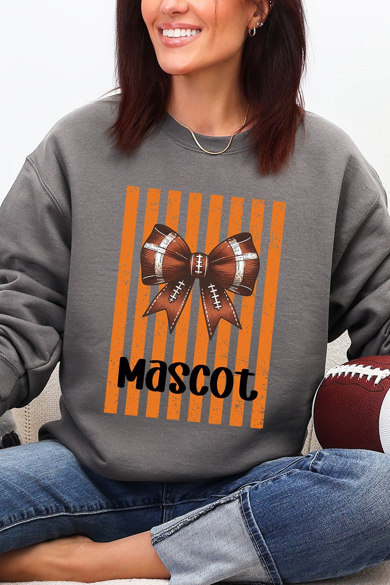 Personalized Orange Varsity Bow Heavy Blend Crew Sweatshirt - Wholesale Accessory Market