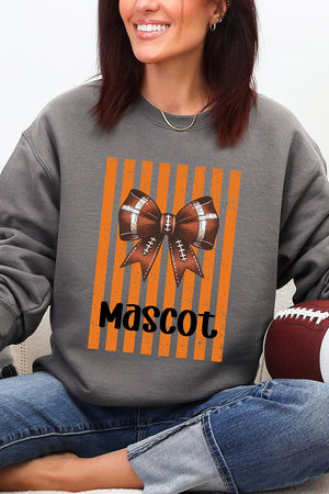 Personalized Orange Varsity Bow Heavy Blend Crew Sweatshirt - Wholesale Accessory Market