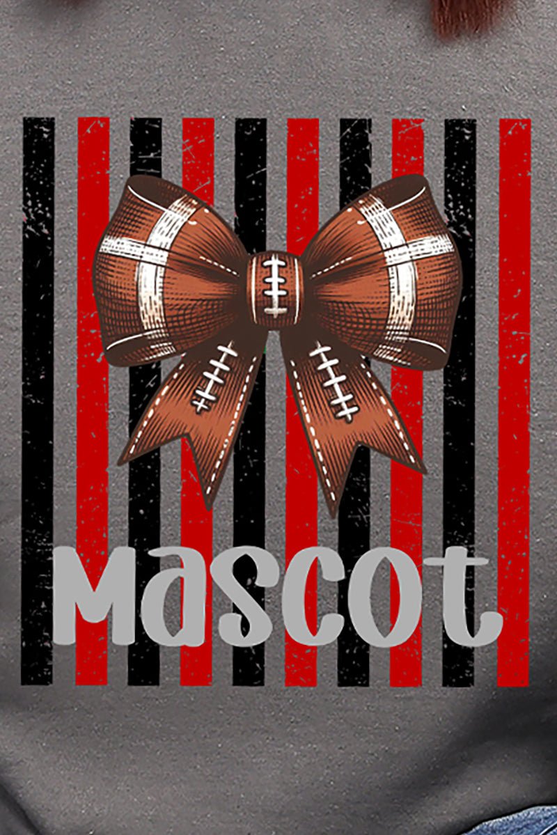 Personalized Red & Black Varsity Bow Heavy Blend Crew Sweatshirt *Enter Mascot Name - Wholesale Accessory Market