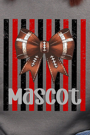Personalized Red & Black Varsity Bow Heavy Blend Crew Sweatshirt *Enter Mascot Name - Wholesale Accessory Market