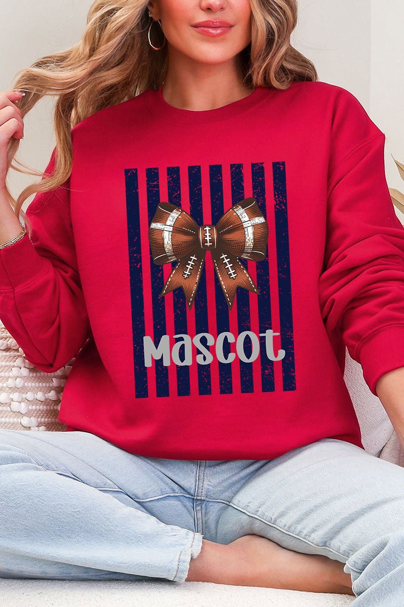 Personalized Navy Varsity Bow Heavy Blend Crew Sweatshirt - Wholesale Accessory Market