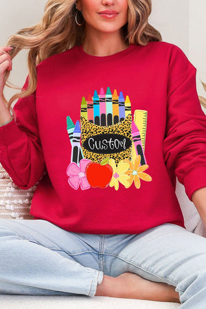 Personalized Teaching In Full Color Heavy Blend Crew Sweatshirt *Enter Your Name - Wholesale Accessory Market
