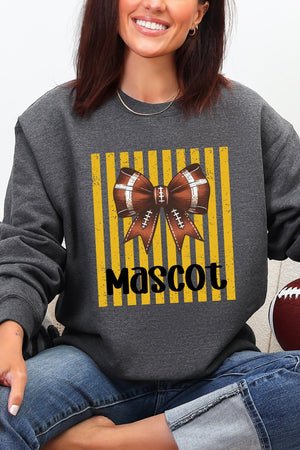 Personalized Yellow Gold Varsity Bow Heavy Blend Crew Sweatshirt *Enter Mascot Name - Wholesale Accessory Market