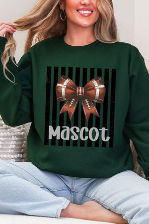 Personalized Black Varsity Bow Heavy Blend Crew Sweatshirt *Enter Mascot Name - Wholesale Accessory Market