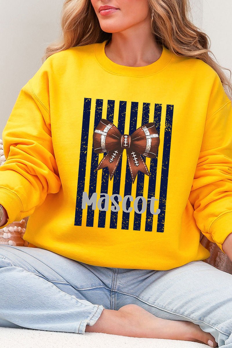 Personalized Navy Varsity Bow Heavy Blend Crew Sweatshirt - Wholesale Accessory Market