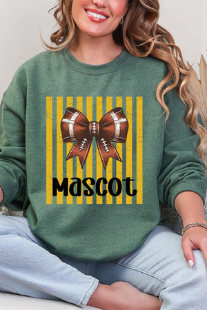 Personalized Yellow Gold Varsity Bow Heavy Blend Crew Sweatshirt *Enter Mascot Name - Wholesale Accessory Market