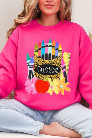Personalized Teaching In Full Color Heavy Blend Crew Sweatshirt *Enter Your Name - Wholesale Accessory Market