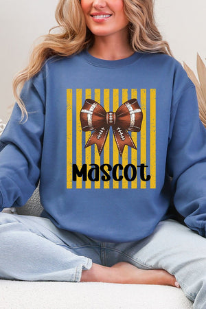 Personalized Yellow Gold Varsity Bow Heavy Blend Crew Sweatshirt *Enter Mascot Name - Wholesale Accessory Market