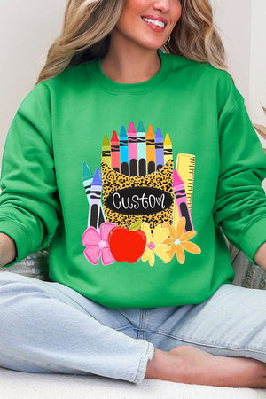 Personalized Teaching In Full Color Heavy Blend Crew Sweatshirt *Enter Your Name - Wholesale Accessory Market