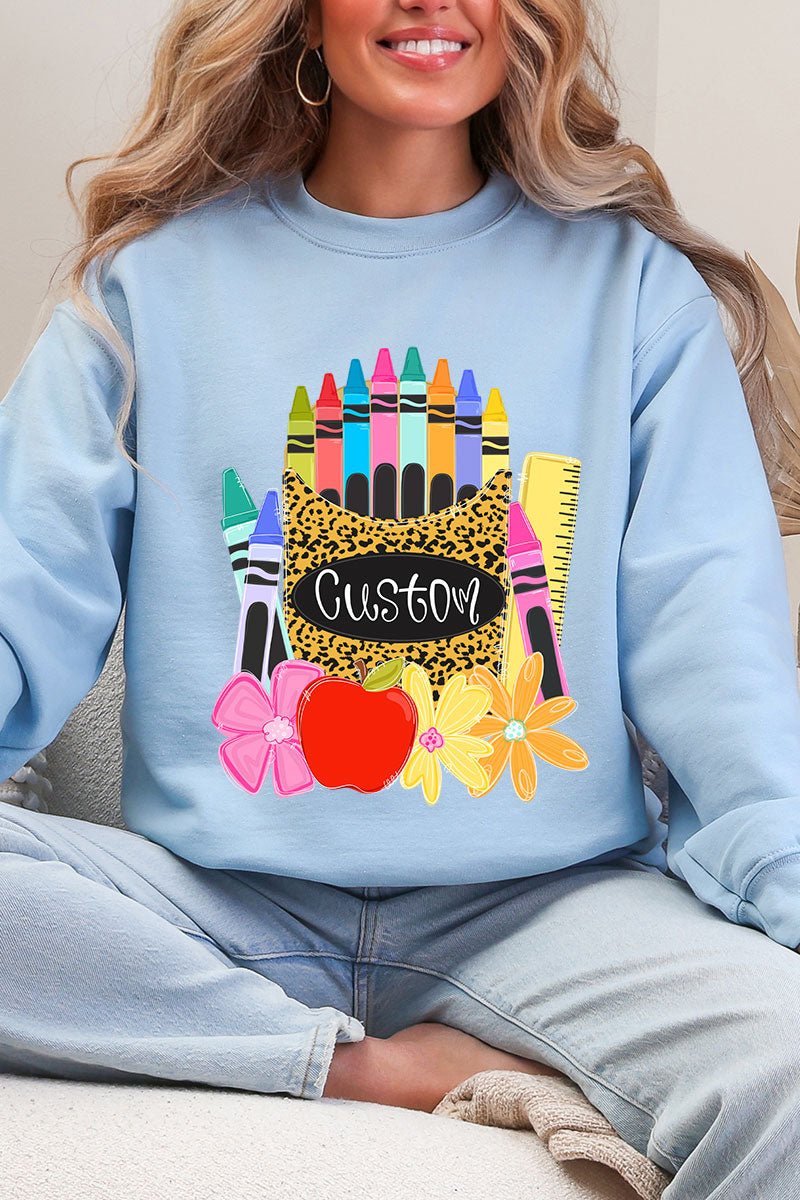 Personalized Teaching In Full Color Heavy Blend Crew Sweatshirt *Enter Your Name - Wholesale Accessory Market