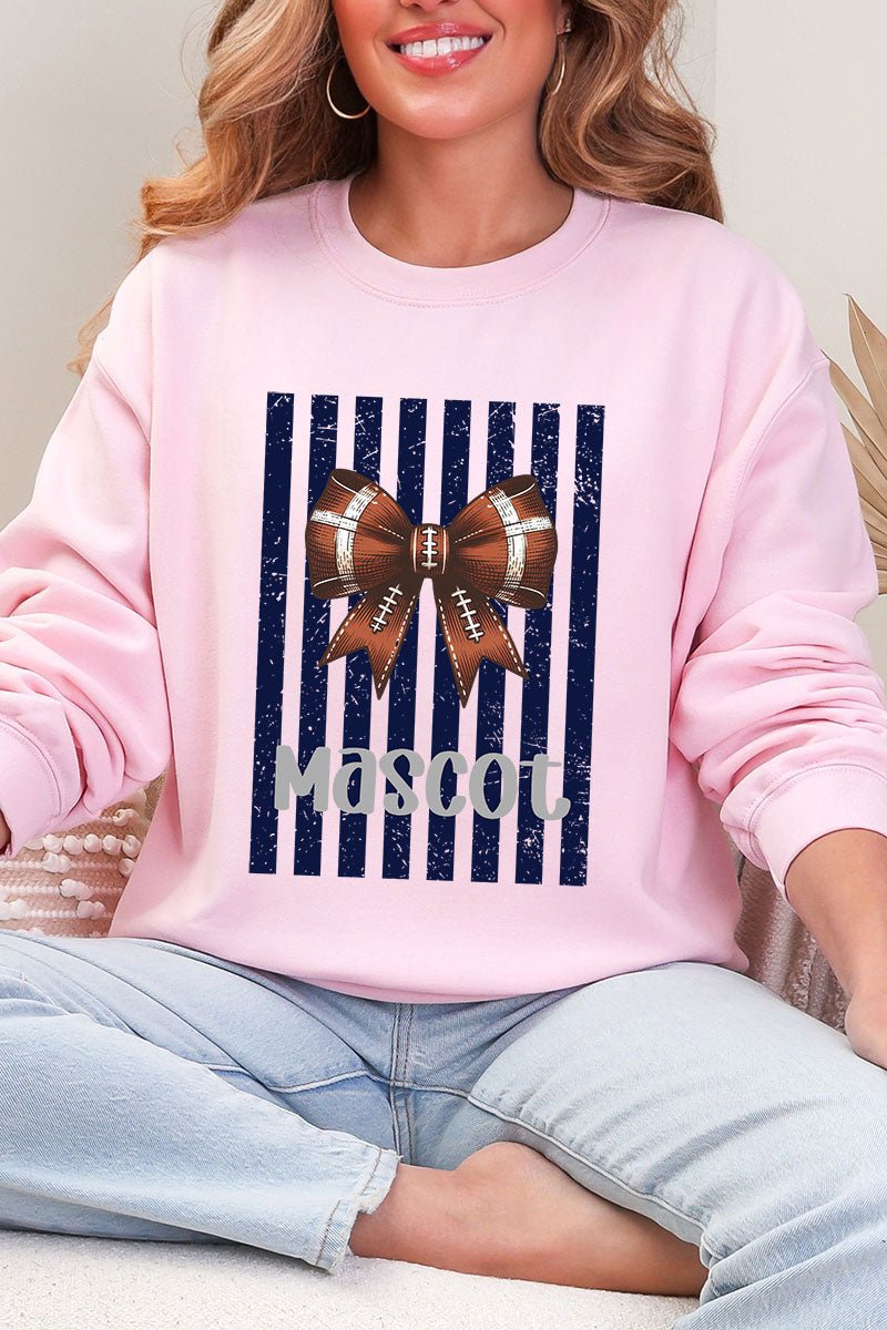 Personalized Navy Varsity Bow Heavy Blend Crew Sweatshirt - Wholesale Accessory Market