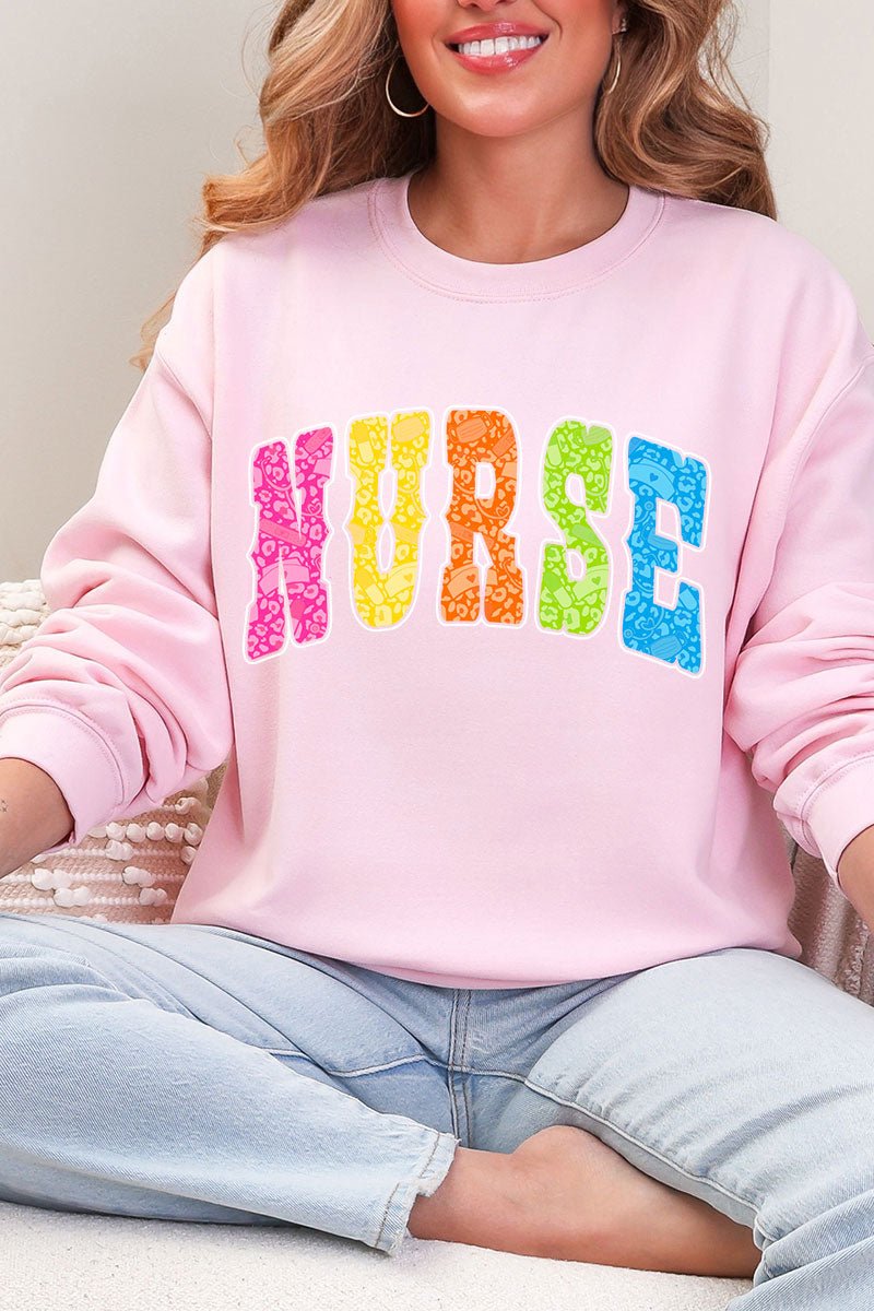 Personalized Neon Care Crew Heavy Blend Crew Sweatshirt *Choose Title - Wholesale Accessory Market