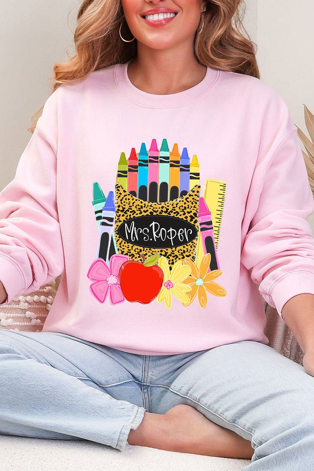 Personalized Teaching In Full Color Heavy Blend Crew Sweatshirt *Enter Your Name - Wholesale Accessory Market