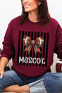 Personalized Black Varsity Bow Heavy Blend Crew Sweatshirt *Enter Mascot Name - Wholesale Accessory Market