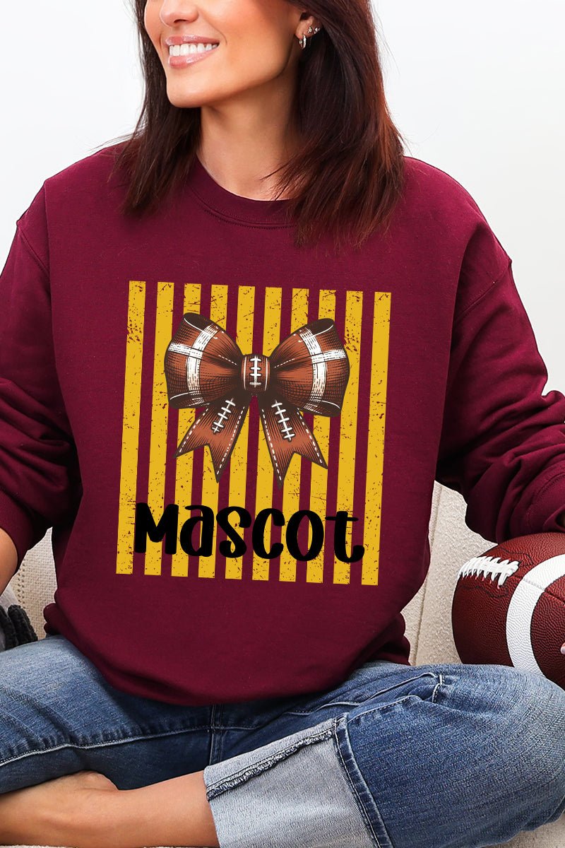 Personalized Yellow Gold Varsity Bow Heavy Blend Crew Sweatshirt *Enter Mascot Name - Wholesale Accessory Market