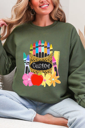 Personalized Teaching In Full Color Heavy Blend Crew Sweatshirt *Enter Your Name - Wholesale Accessory Market